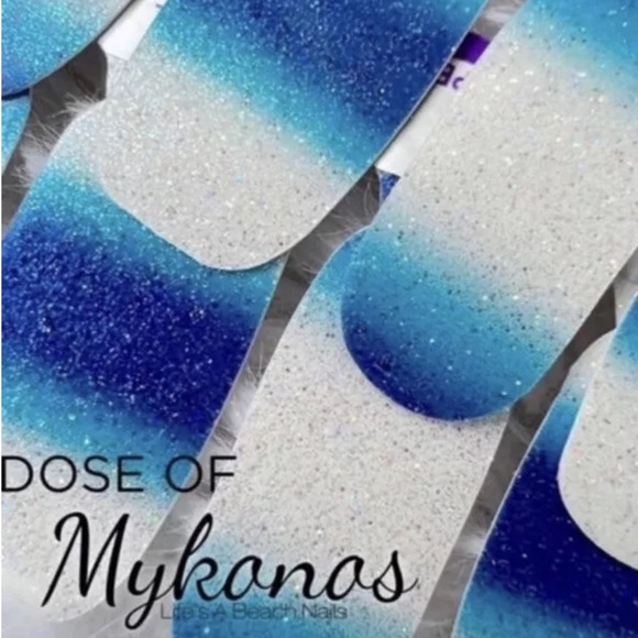 *Retired* Color Street: Dose of Mykonos | Navy Blue White Gradient Ombre Glitter - Picture 11 of 15